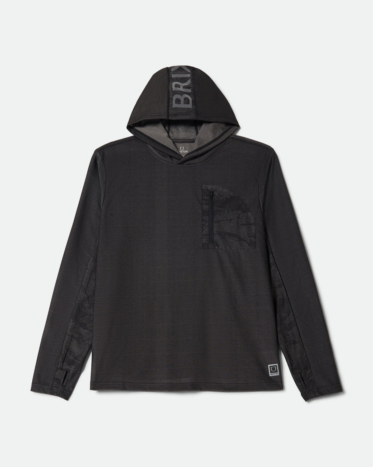 JOURNEY L/S SUN HOODIE - BLACK