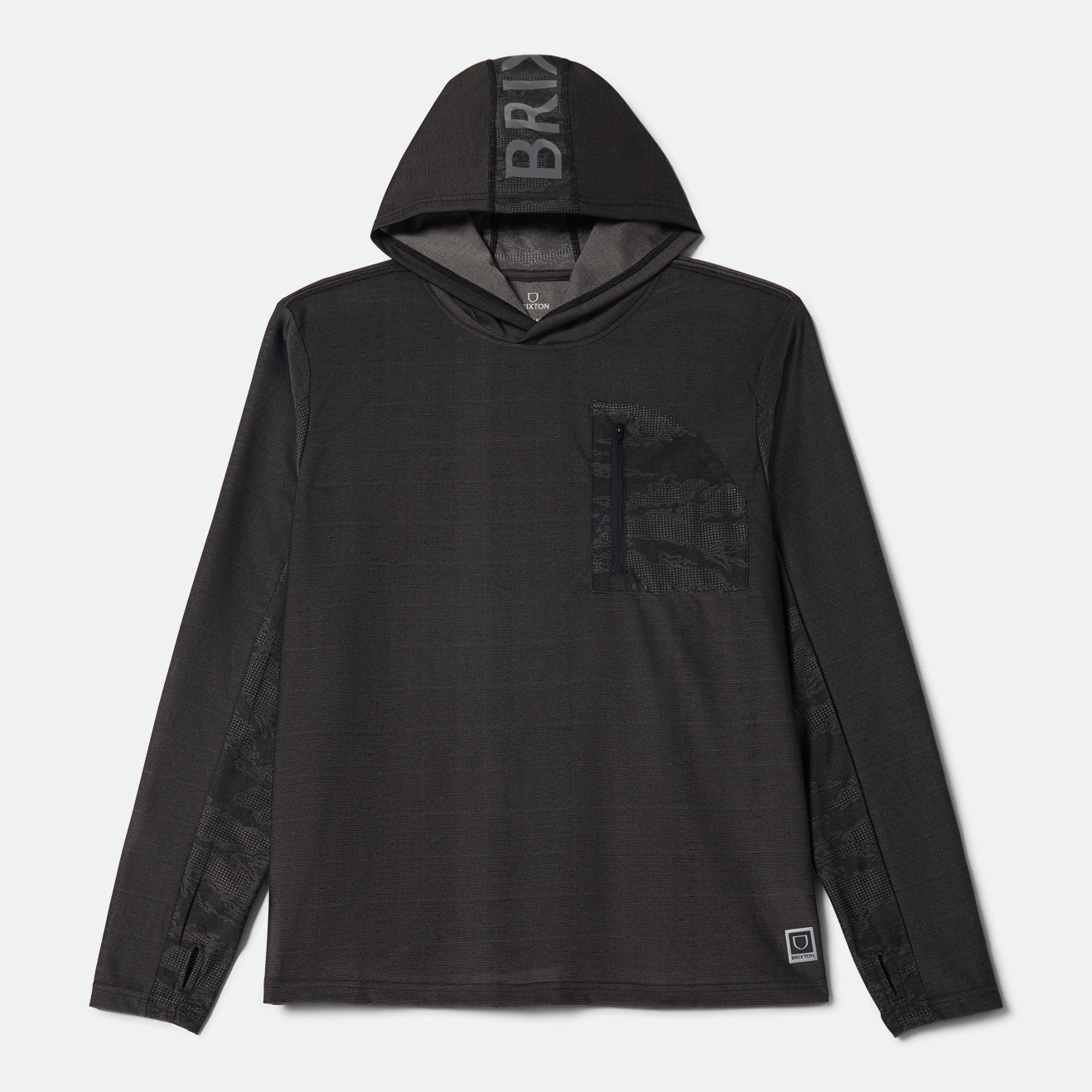 JOURNEY L/S SUN HOODIE - BLACK