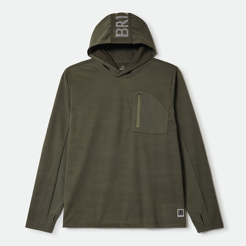 JOURNEY L/S SUN HOODIE - OLIVE TIGER CAMO