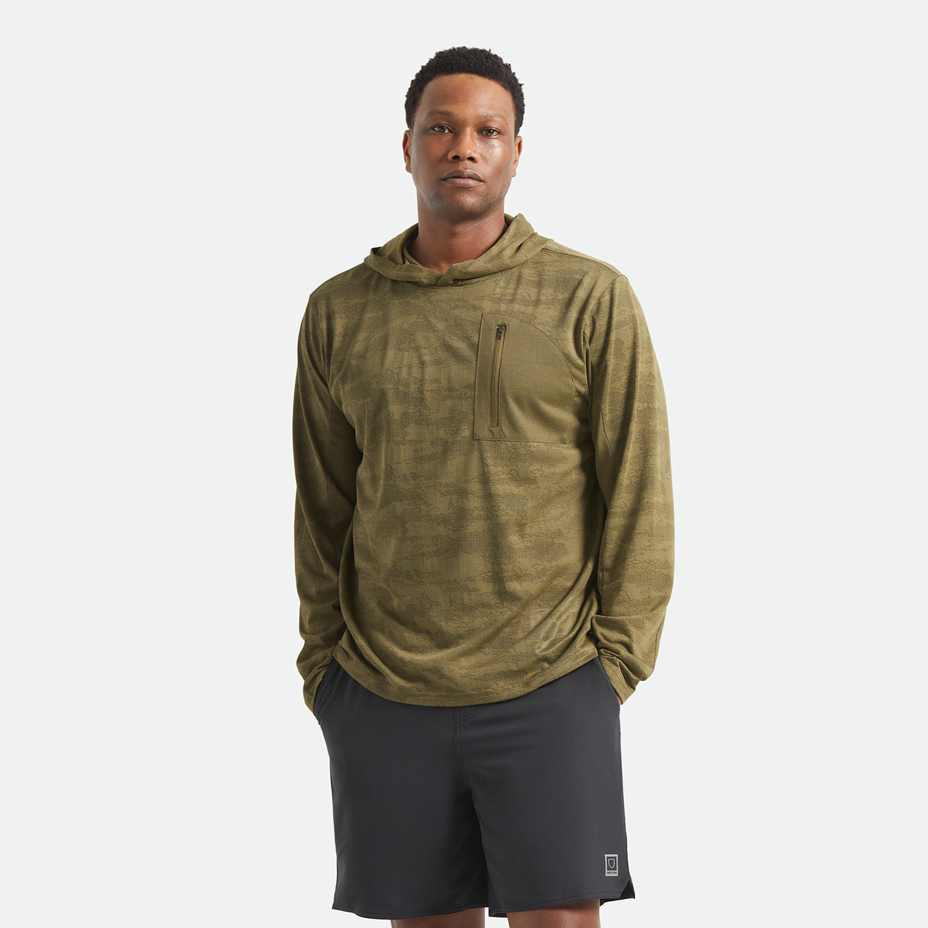 JOURNEY L/S SUN HOODIE - OLIVE TIGER CAMO