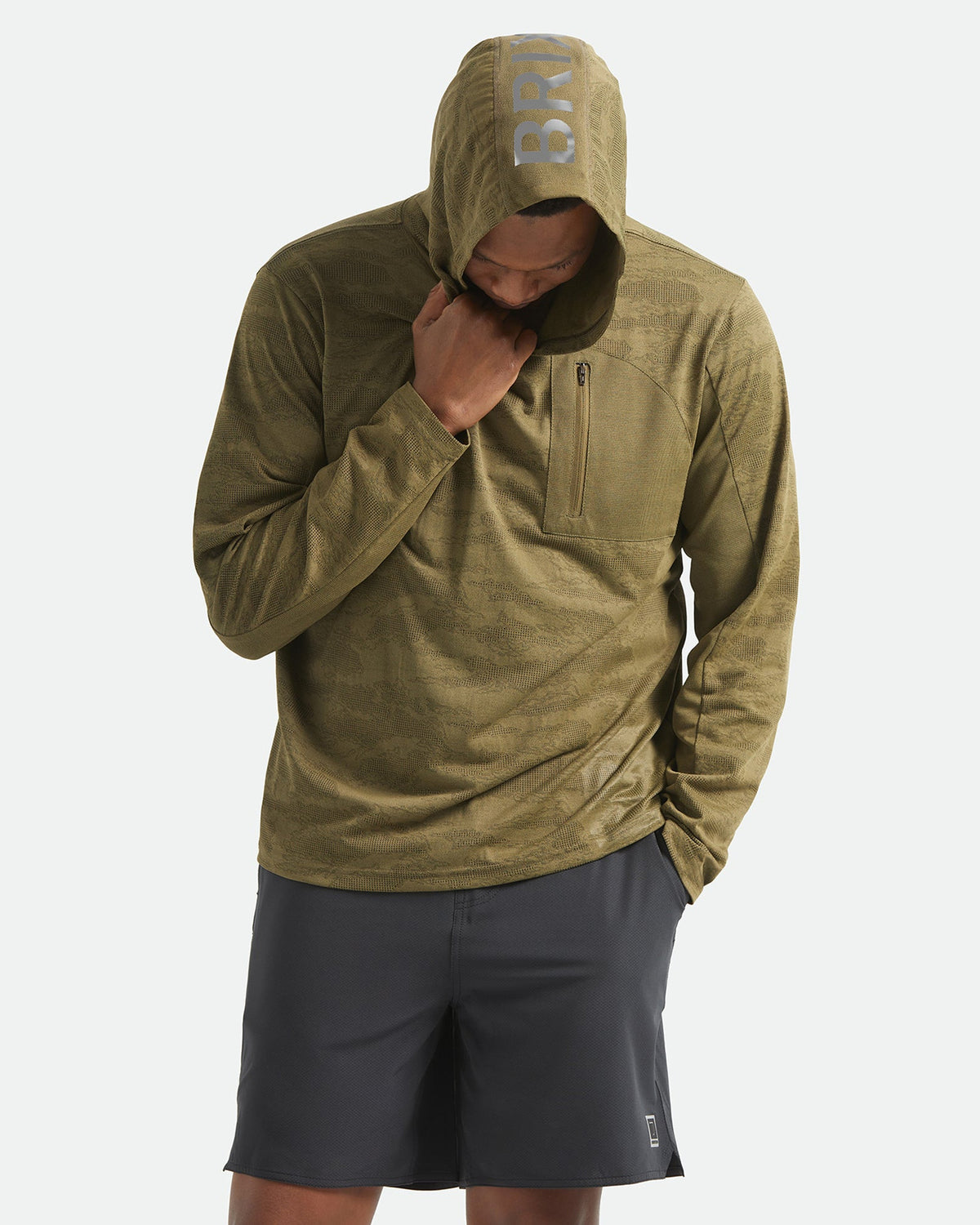 JOURNEY L/S SUN HOODIE - OLIVE TIGER CAMO