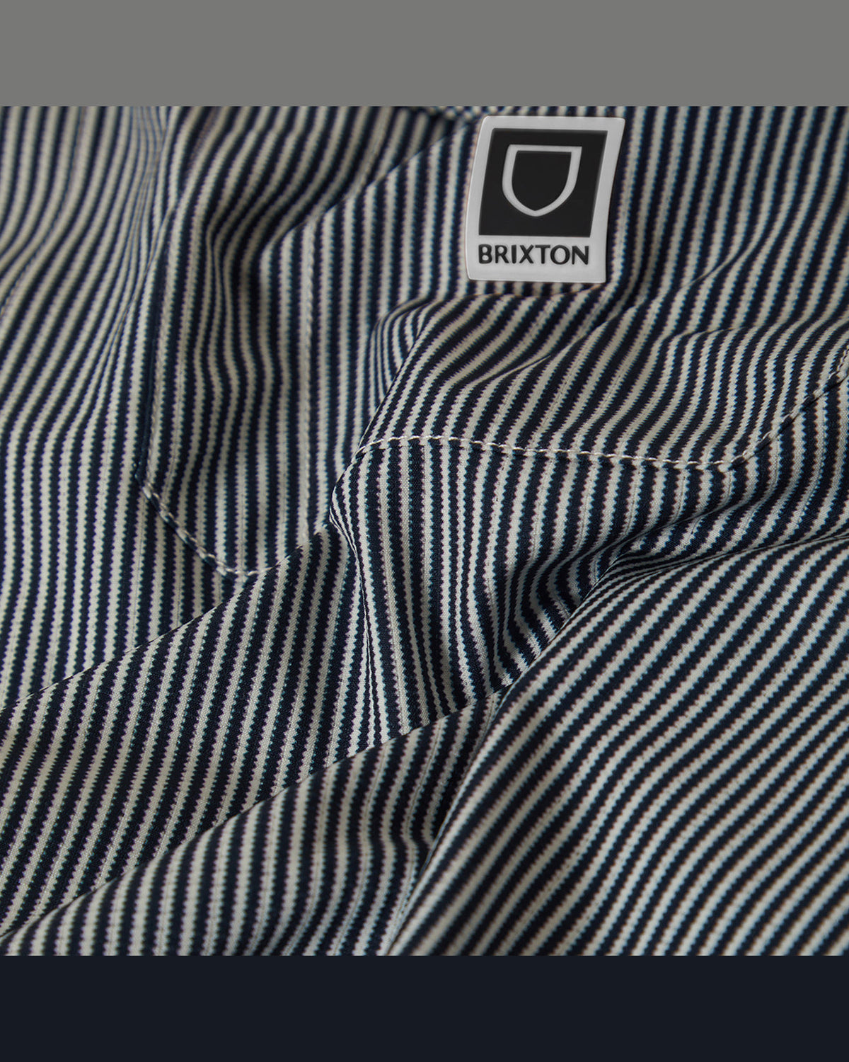 JOURNEY LW L/S WVN - NAVY/WHITE STRIPE