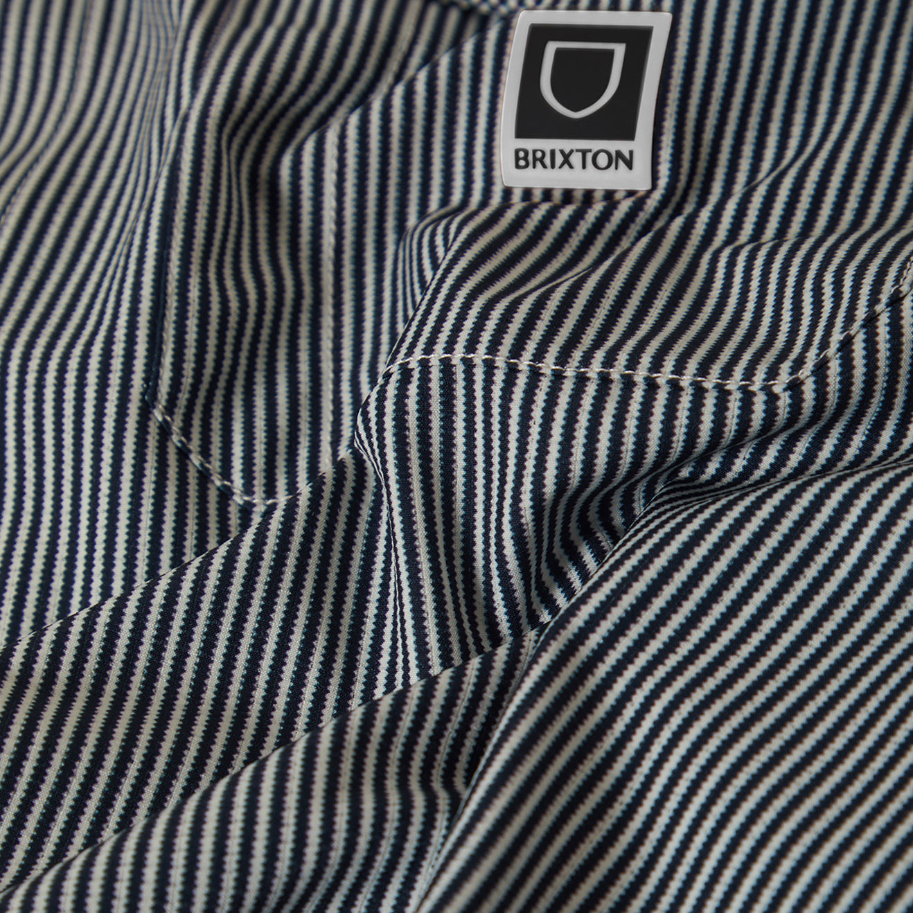 JOURNEY LW L/S WVN - NAVY/WHITE STRIPE