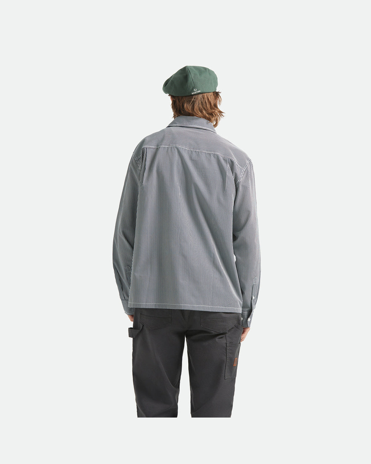 JOURNEY LW L/S WVN - NAVY/WHITE STRIPE