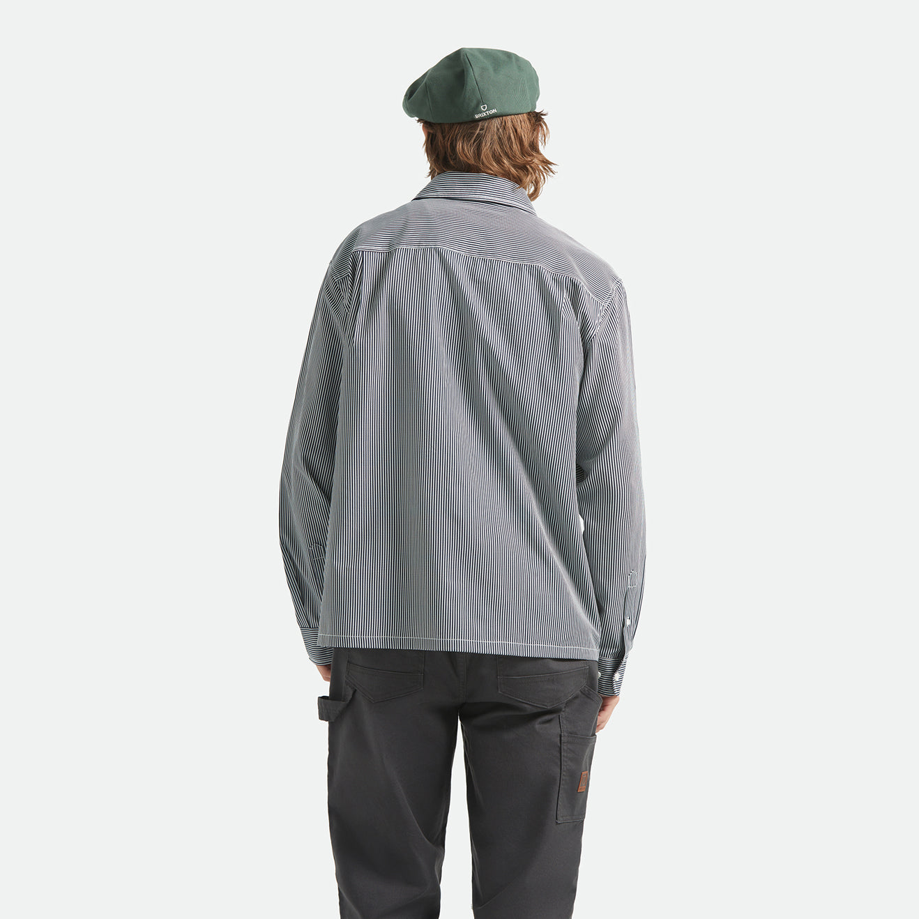 JOURNEY LW L/S WVN - NAVY/WHITE STRIPE