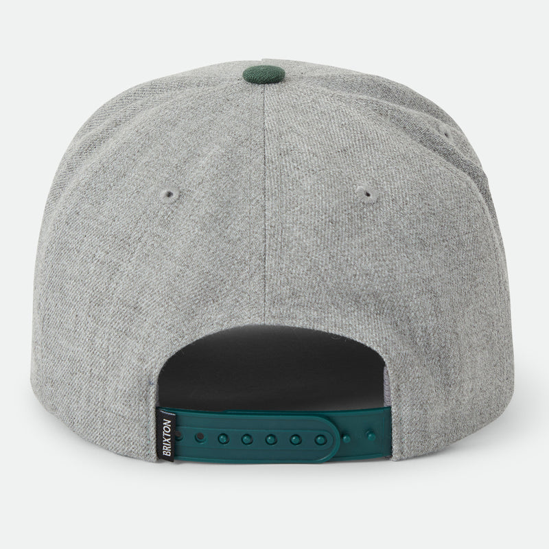 LINWOOD C SNAPBACK - DARK HEATHER GREY/DARK GREEN