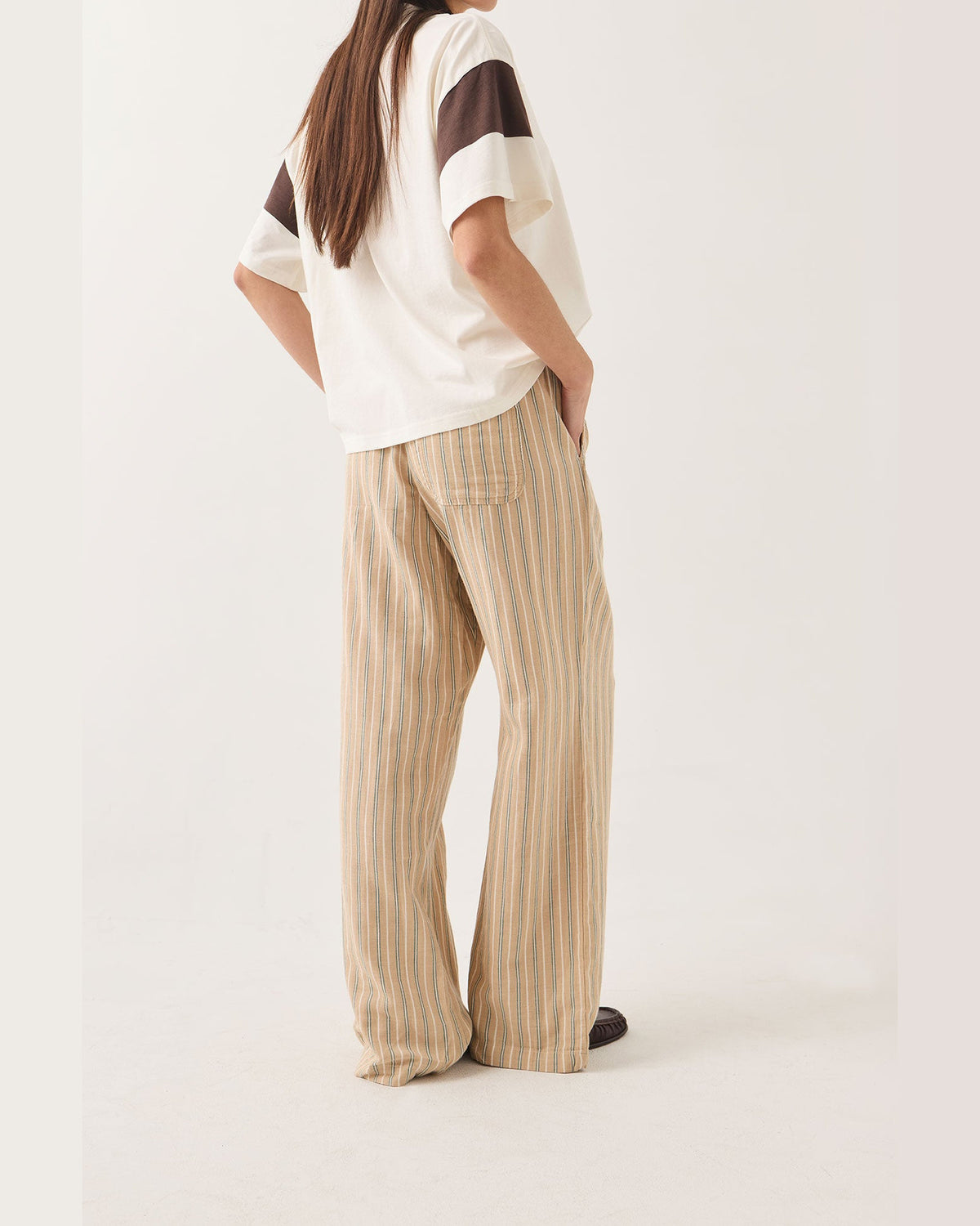 LOUNGE PANT - SAND STRIPE
