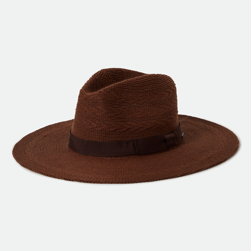 LYONS KNIT PATTERN PACKABLE HAT - COFFEE/COFFEE