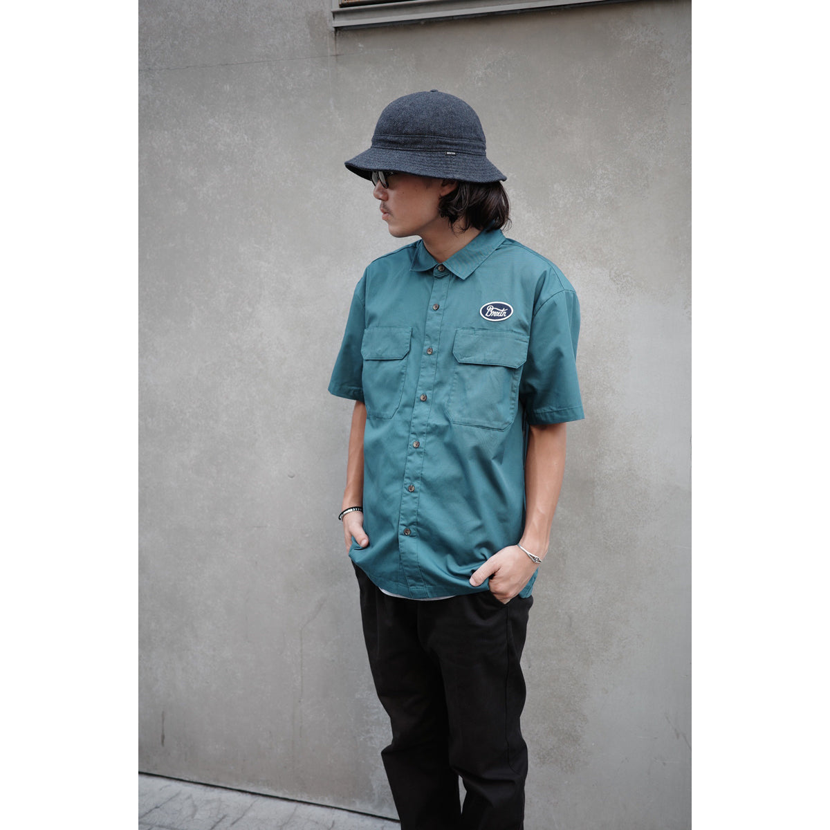 MECHANICS CRU S/S WVN - NIGHT SAGE