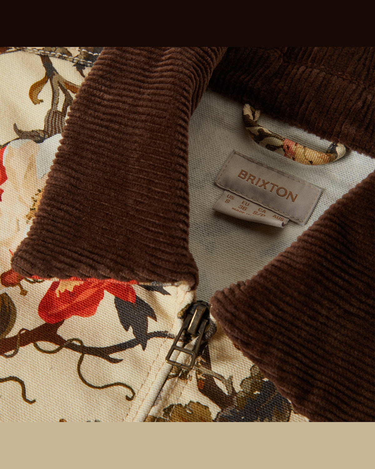 MECHANICS W GARAGE ZIP JACKET - BOTANICAL FLORAL