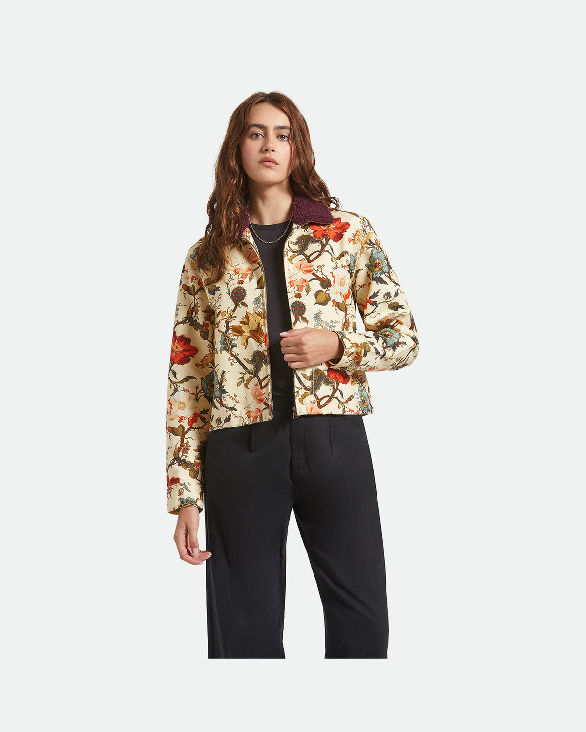 MECHANICS W GARAGE ZIP JACKET - BOTANICAL FLORAL