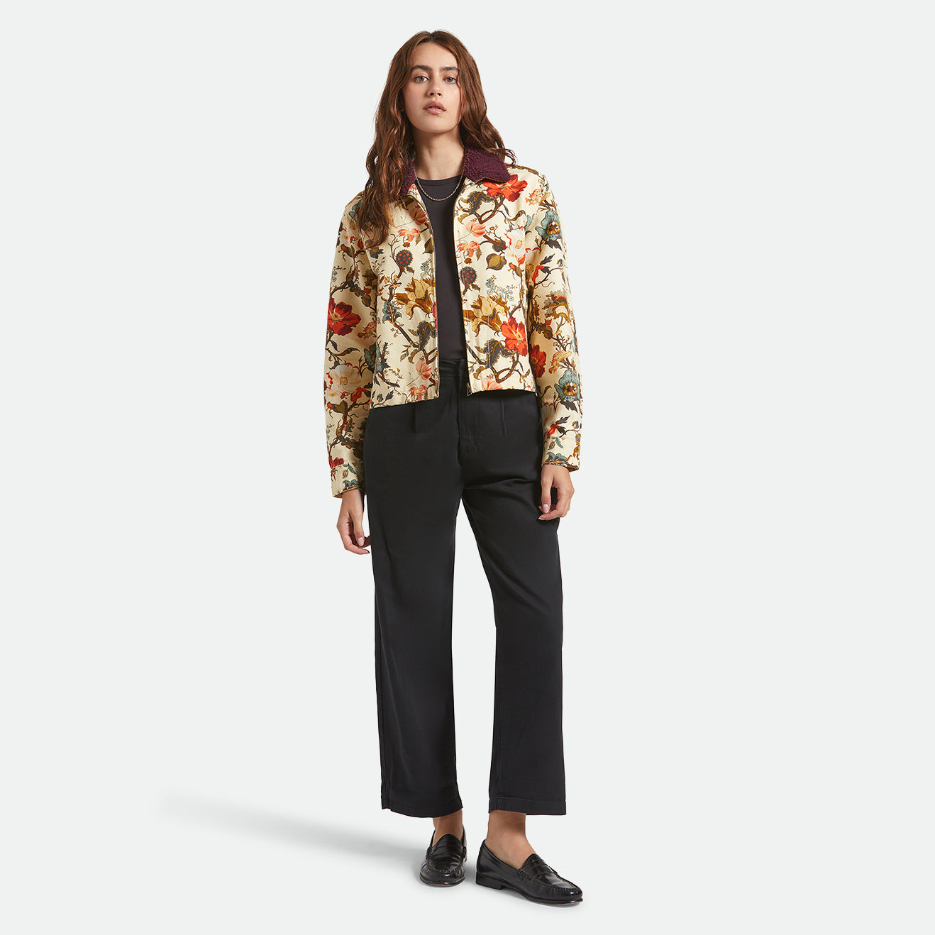 MECHANICS W GARAGE ZIP JACKET - BOTANICAL FLORAL