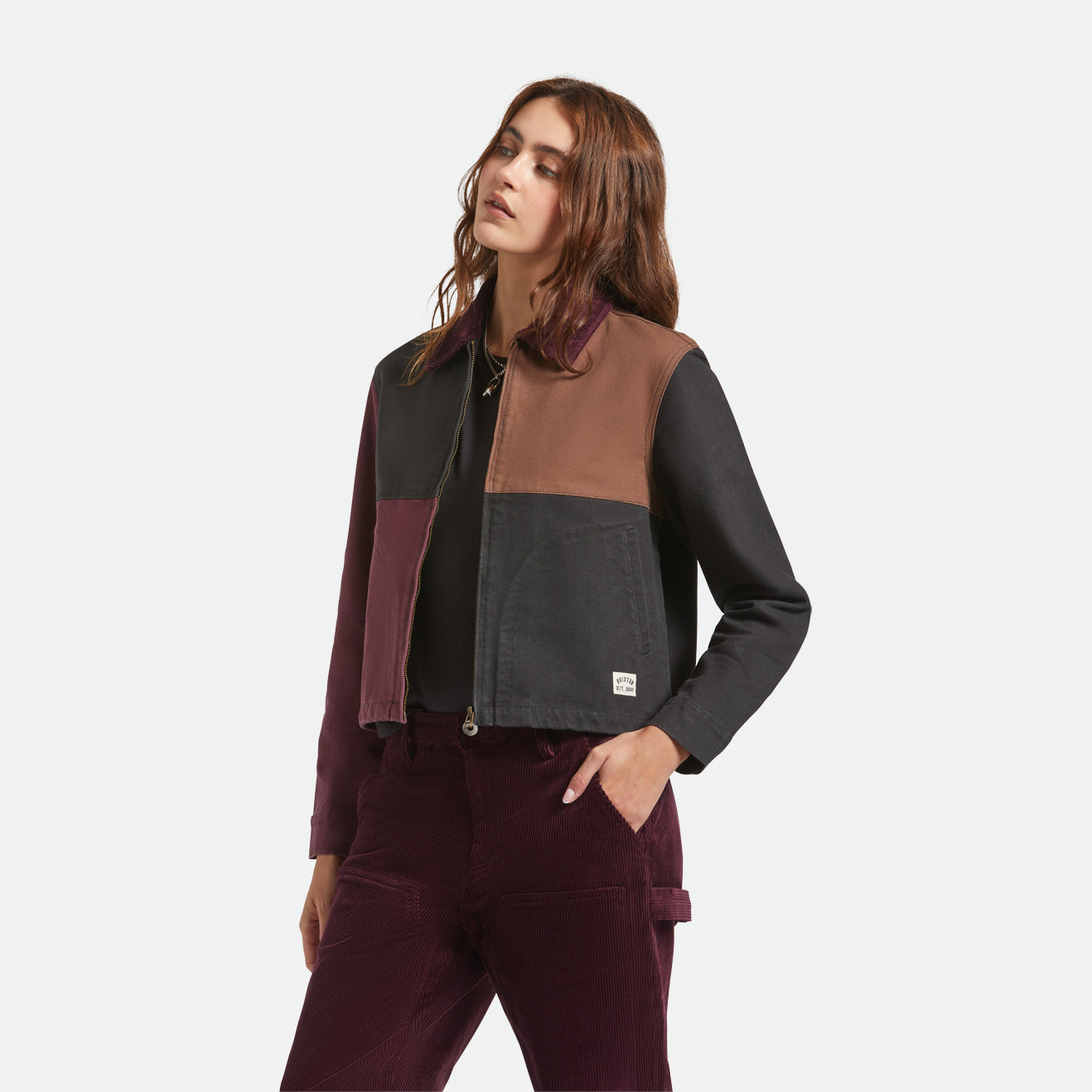 MECHANICS W GARAGE ZIP JACKET - PORT/BLACK/PINECONE BROWN