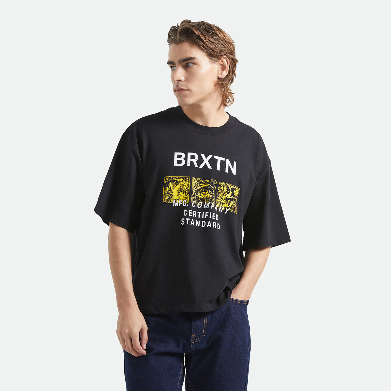 MOLLAR S/S CROPPED TEE - BLACK