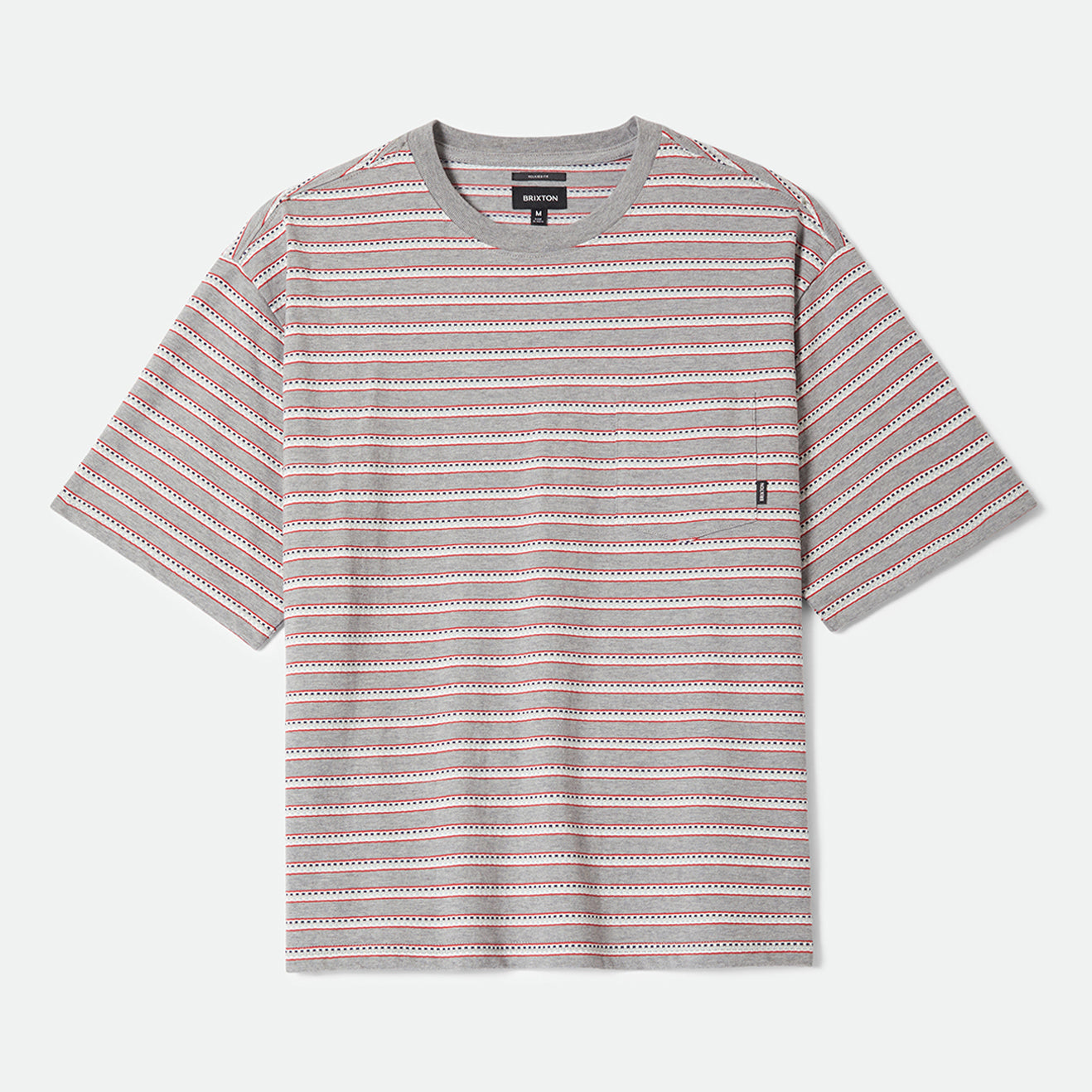 POOLSIDE PIQUE BOX CROP TEE - HEATHER GREY