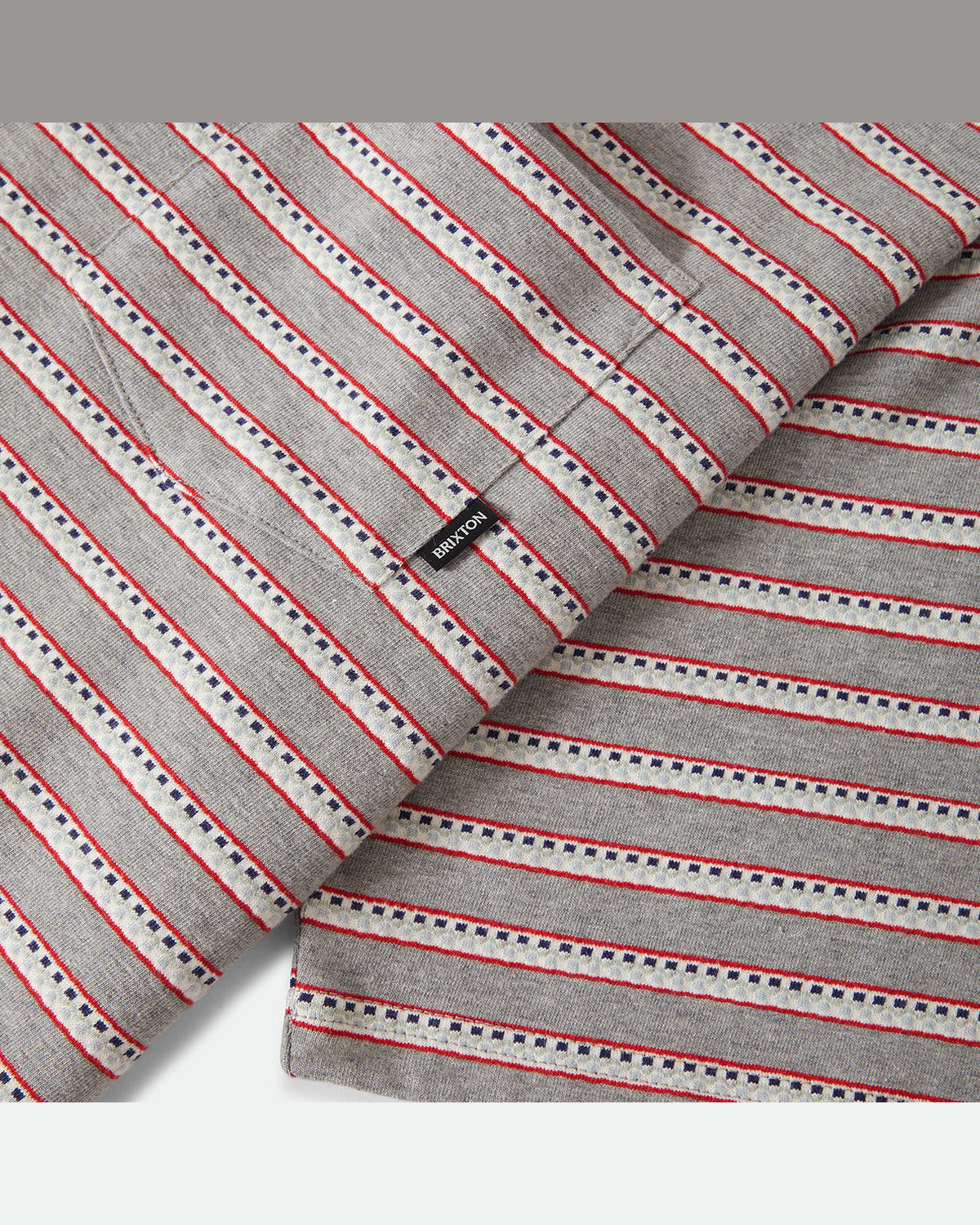 POOLSIDE PIQUE BOX CROP TEE - HEATHER GREY