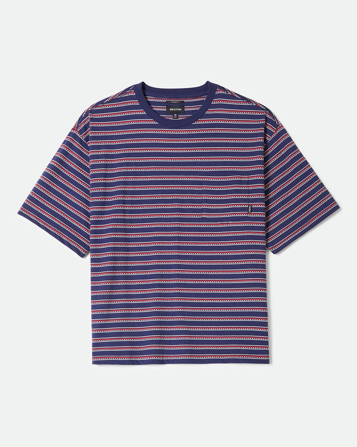 POOLSIDE PIQUE BOX CROP TEE - WASHED NAVY
