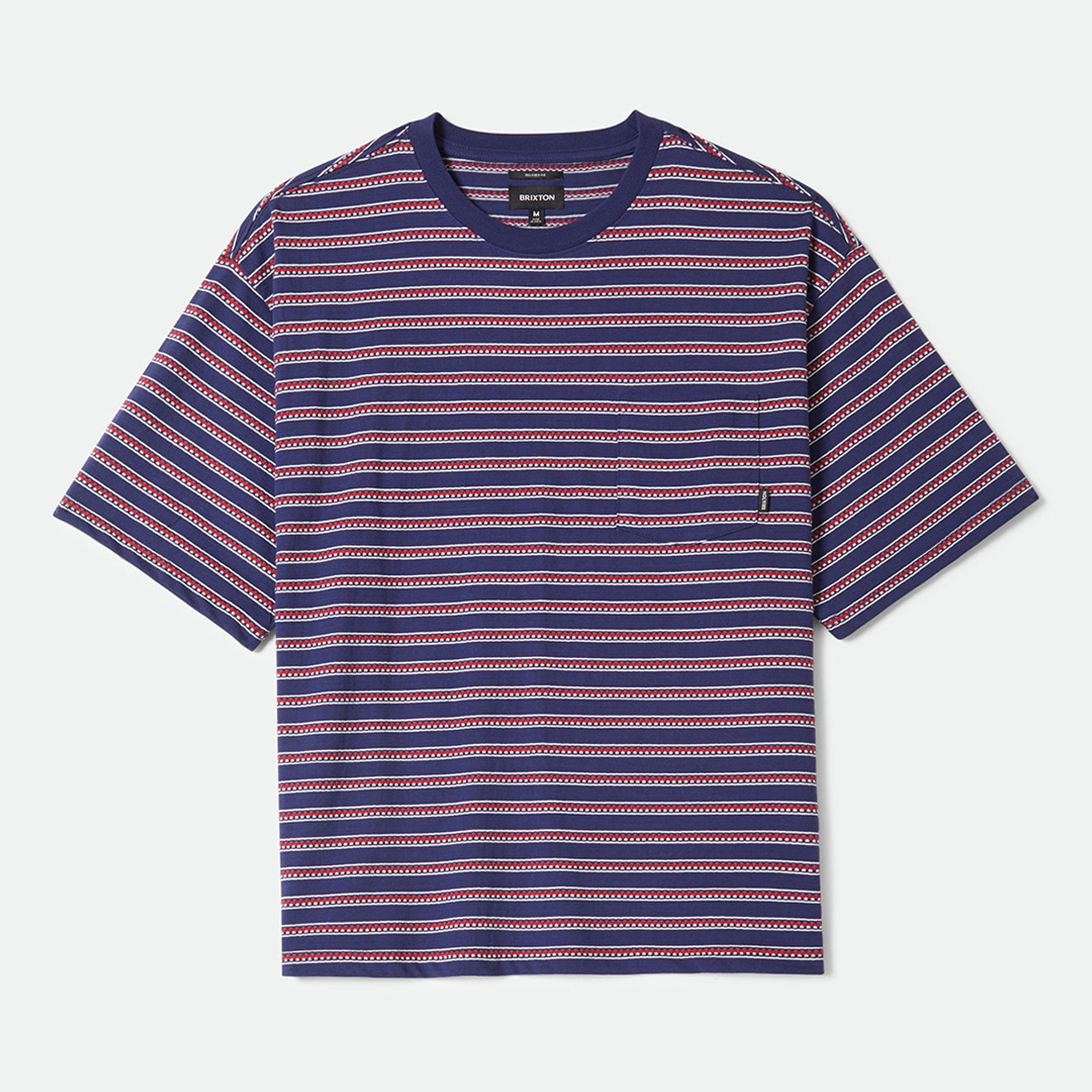 POOLSIDE PIQUE BOX CROP TEE - WASHED NAVY