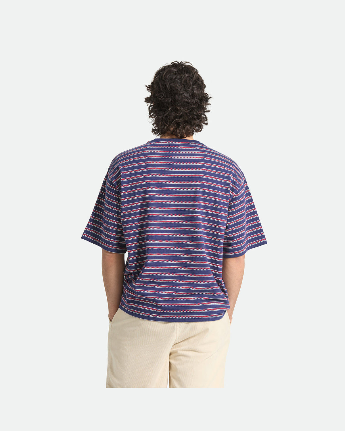 POOLSIDE PIQUE BOX CROP TEE - WASHED NAVY