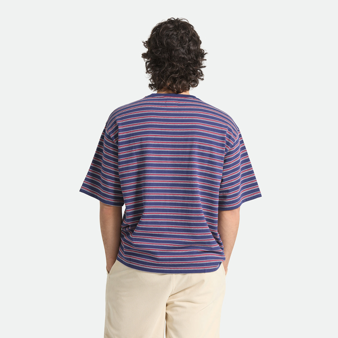 POOLSIDE PIQUE BOX CROP TEE - WASHED NAVY