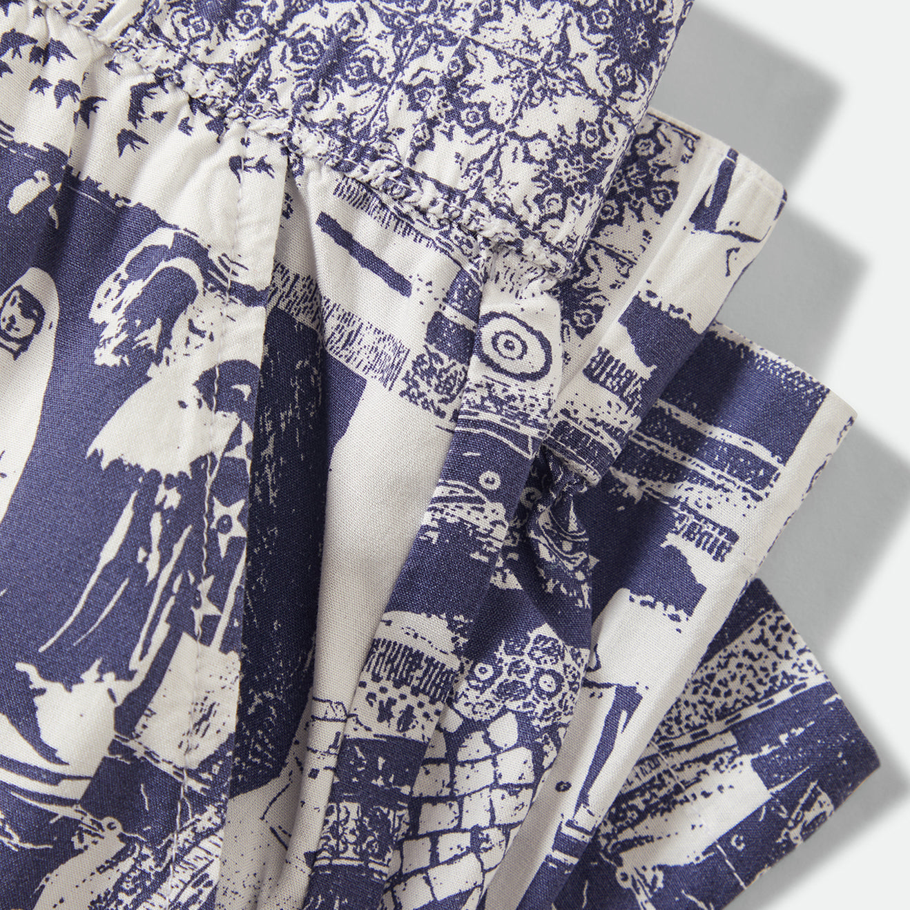 POST PLAYA E-WAIST SHORT - NAVY/WHITE COLLAGE