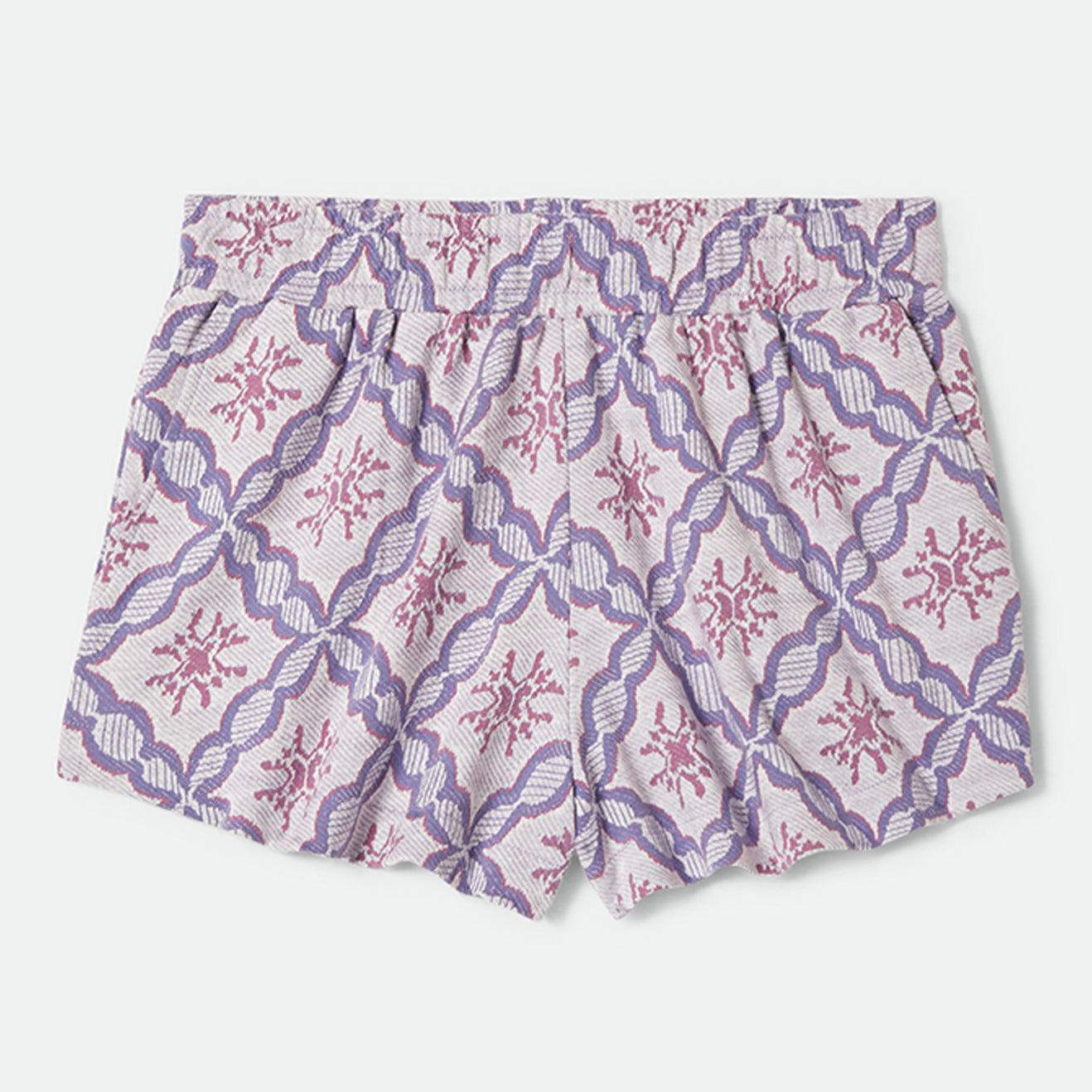 POST PLAYA E-WAIST SHORT - OFF WHITE/BLUE TILE
