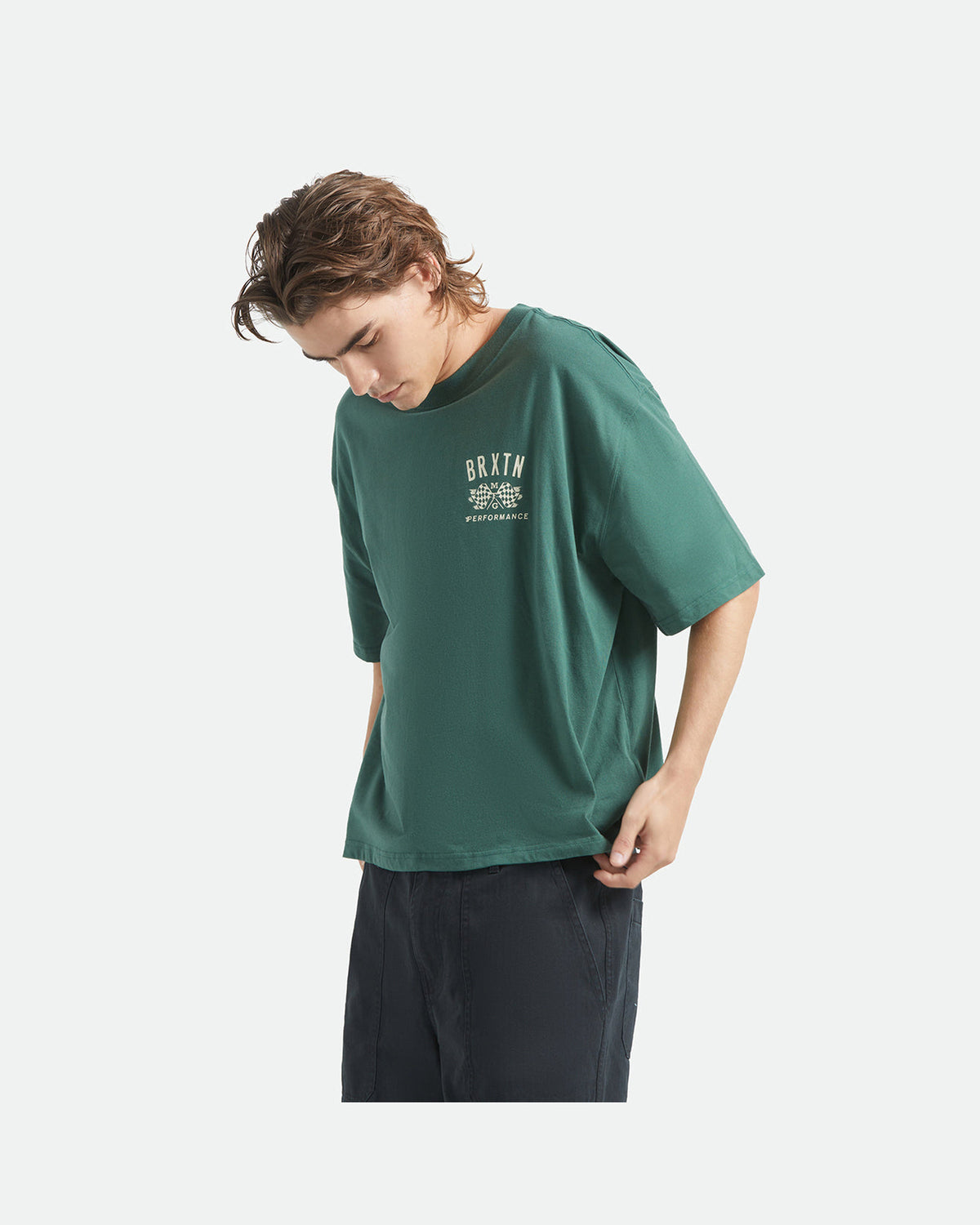 PRIMARY S/S CROPPED TEE - PRIMAL GREEN