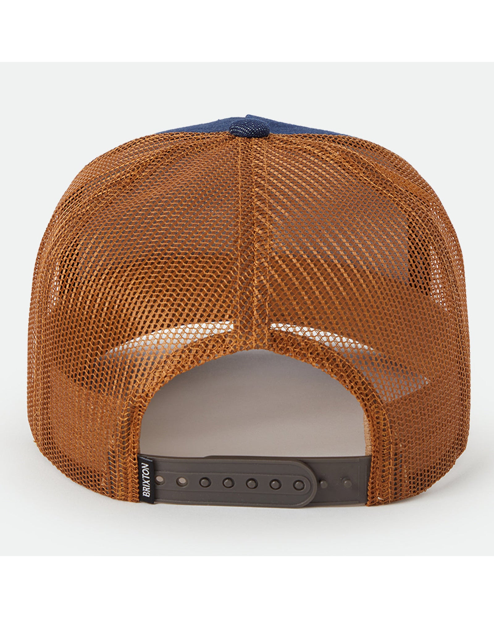 REEVES TRUCKER HAT - WASHED DENIM/CARAMEL