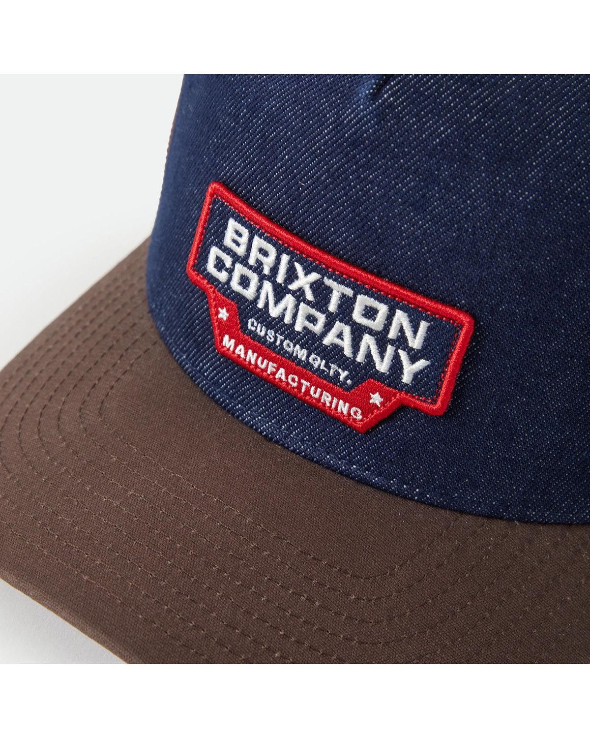REEVES TRUCKER HAT - WASHED DENIM/CARAMEL