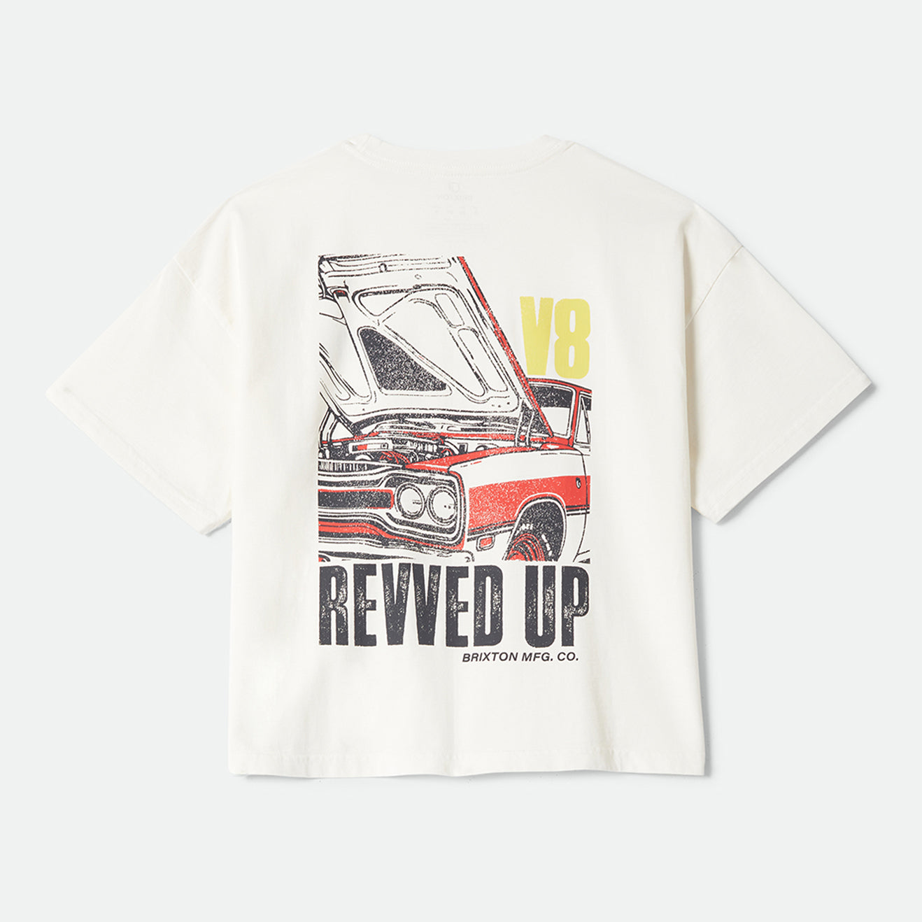 REVVED UP BOXY CREW TEE - OFF WHITE