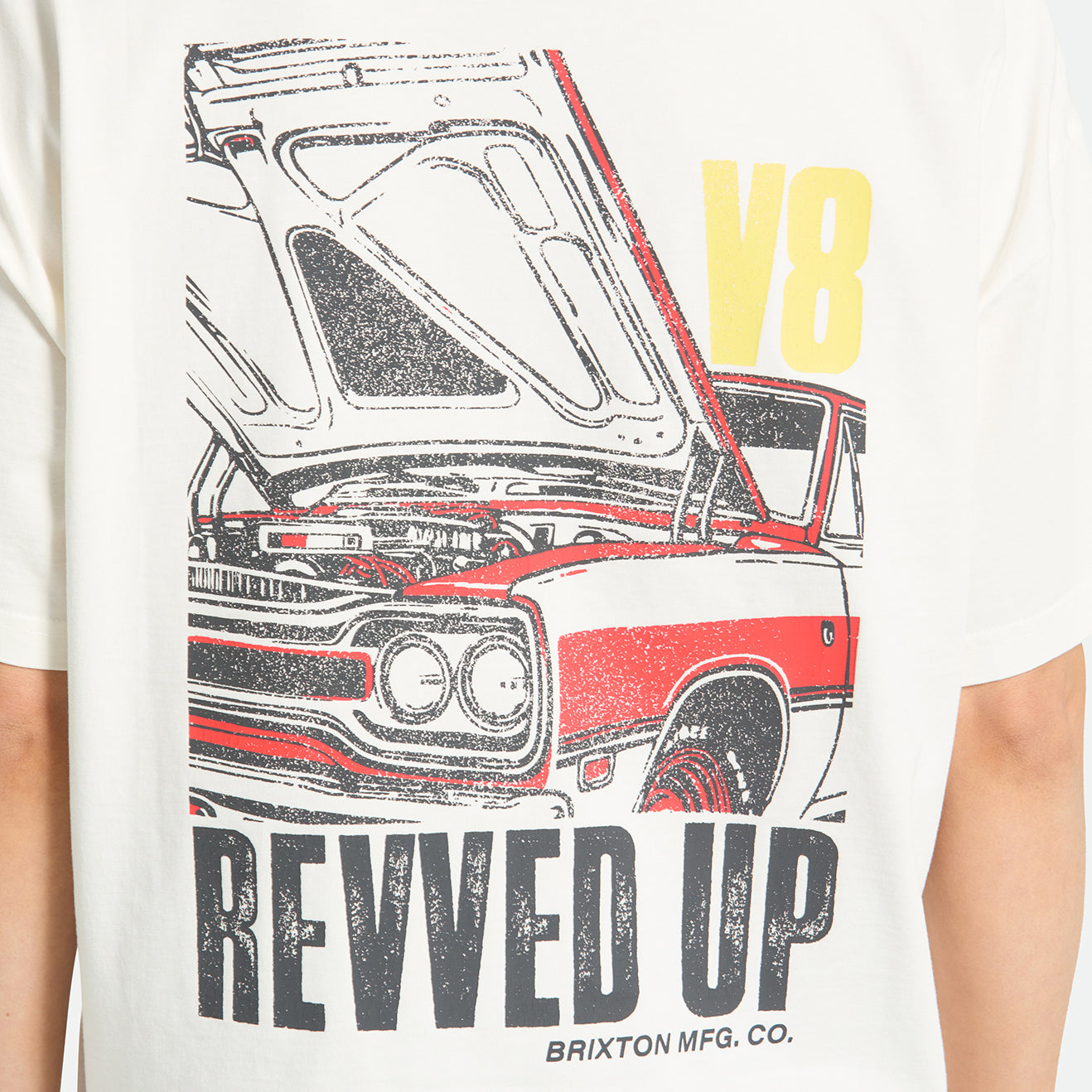 REVVED UP BOXY CREW TEE - OFF WHITE