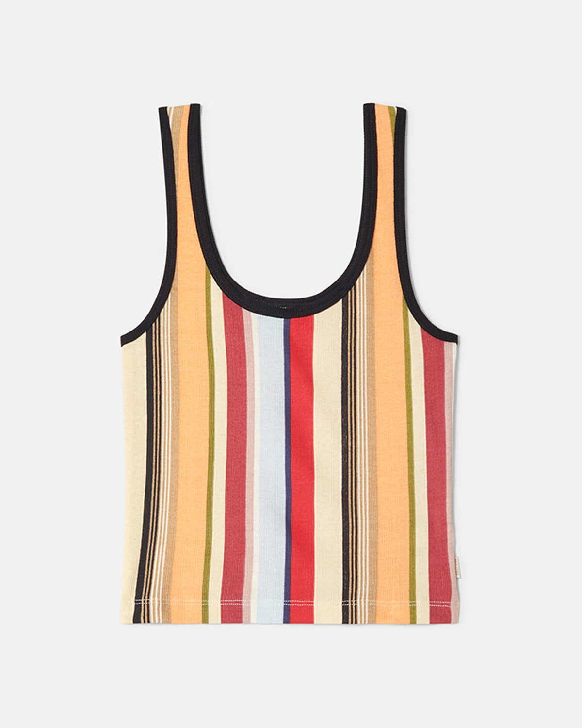RINGER ORGANIC A-TANK - PEACH COBBLER MULTI STRIPE
