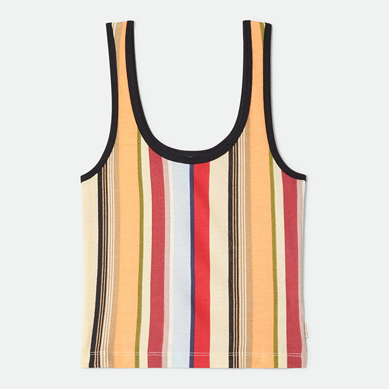 RINGER ORGANIC A-TANK - PEACH COBBLER MULTI STRIPE