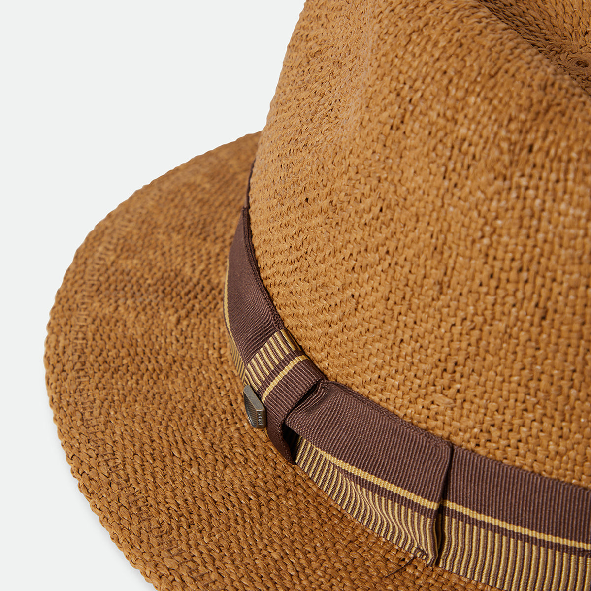 ROMA STRAW FEDORA-COFFEE