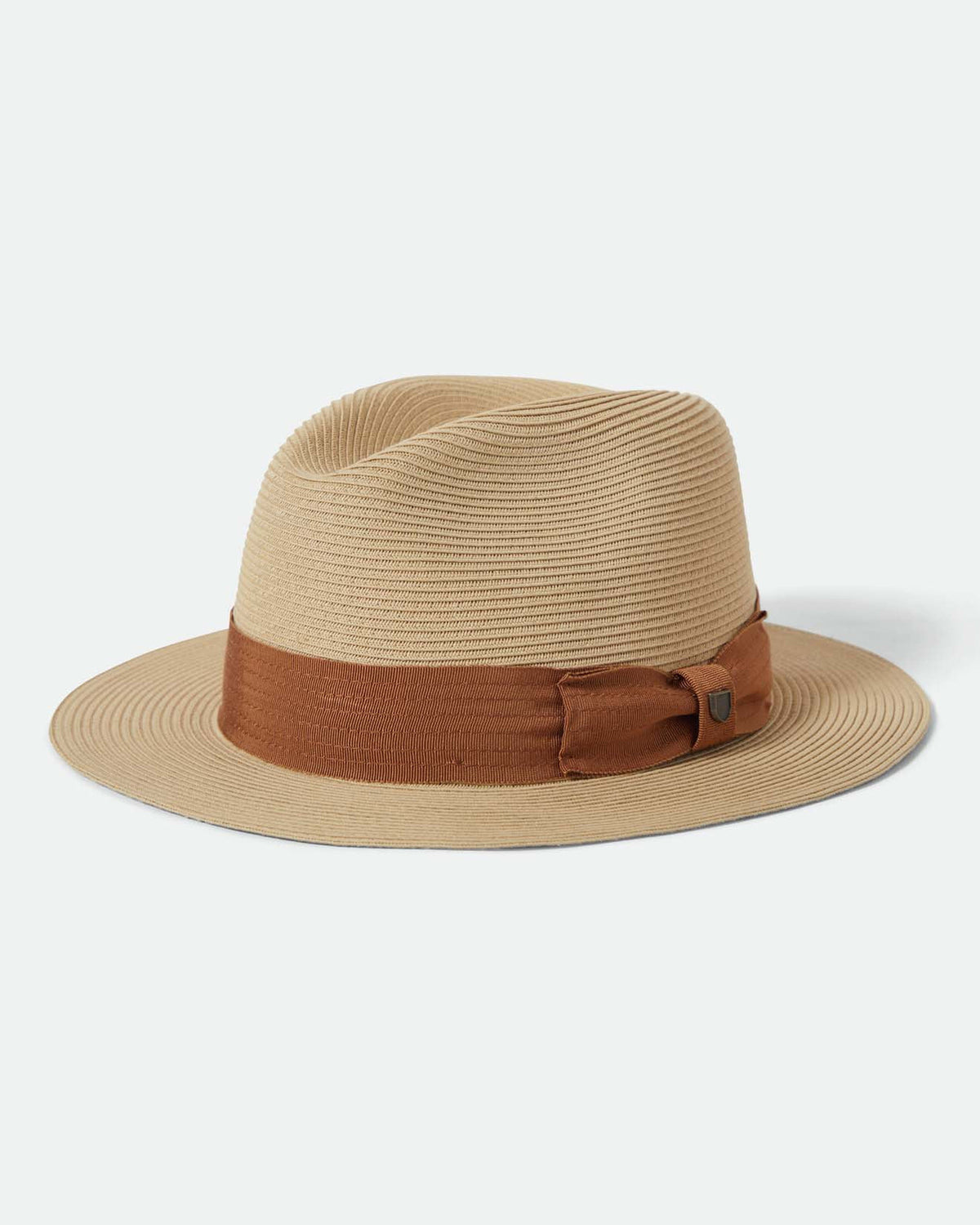 ROMA STRAW PACKABLE FEDORA - NATURAL/BRONZE