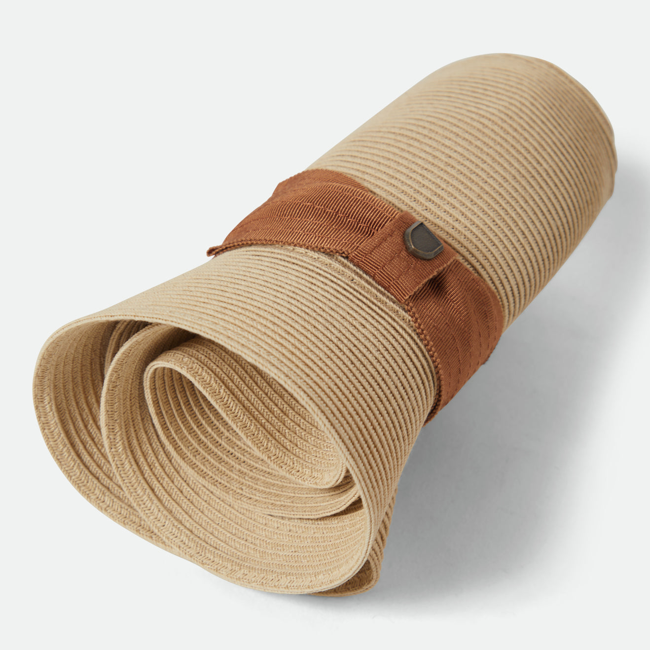 ROMA STRAW PACKABLE FEDORA - NATURAL/BRONZE