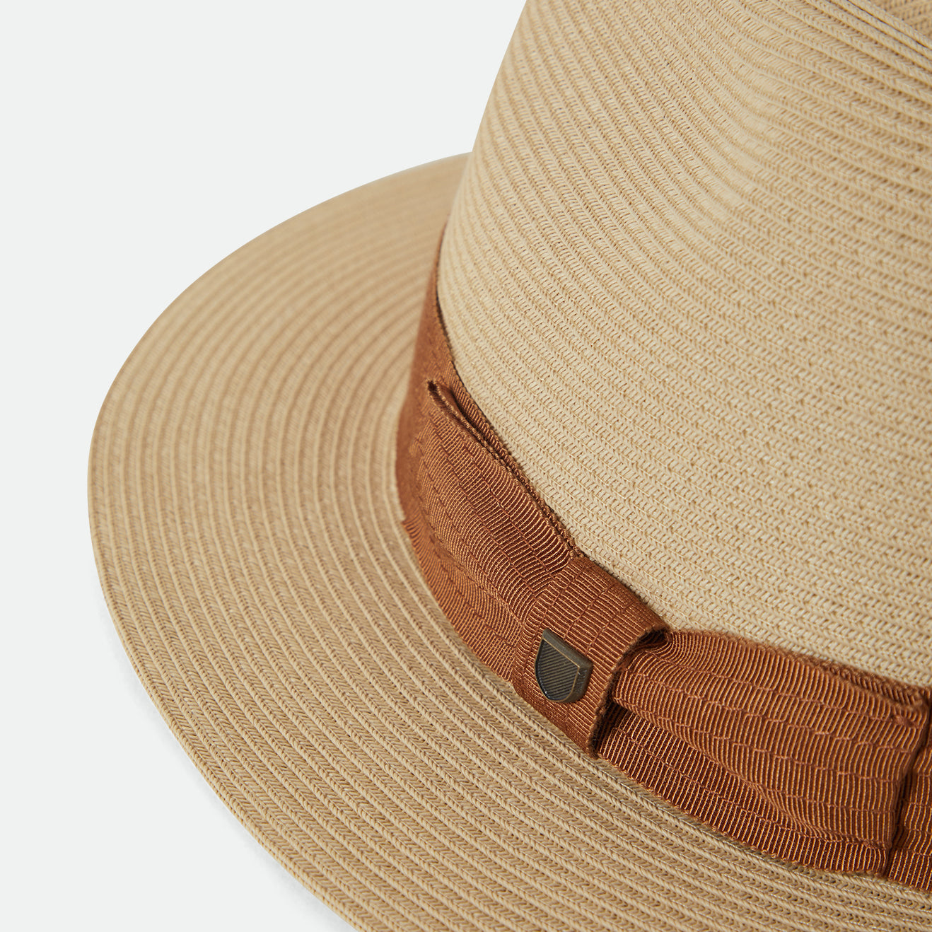 ROMA STRAW PACKABLE FEDORA - NATURAL/BRONZE