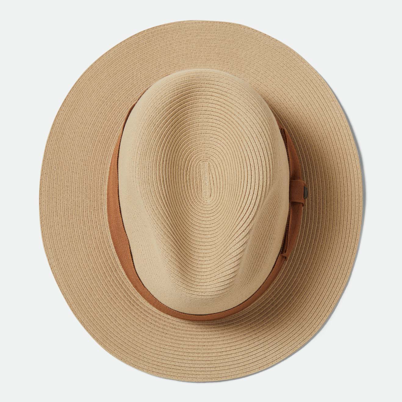 ROMA STRAW PACKABLE FEDORA - NATURAL/BRONZE