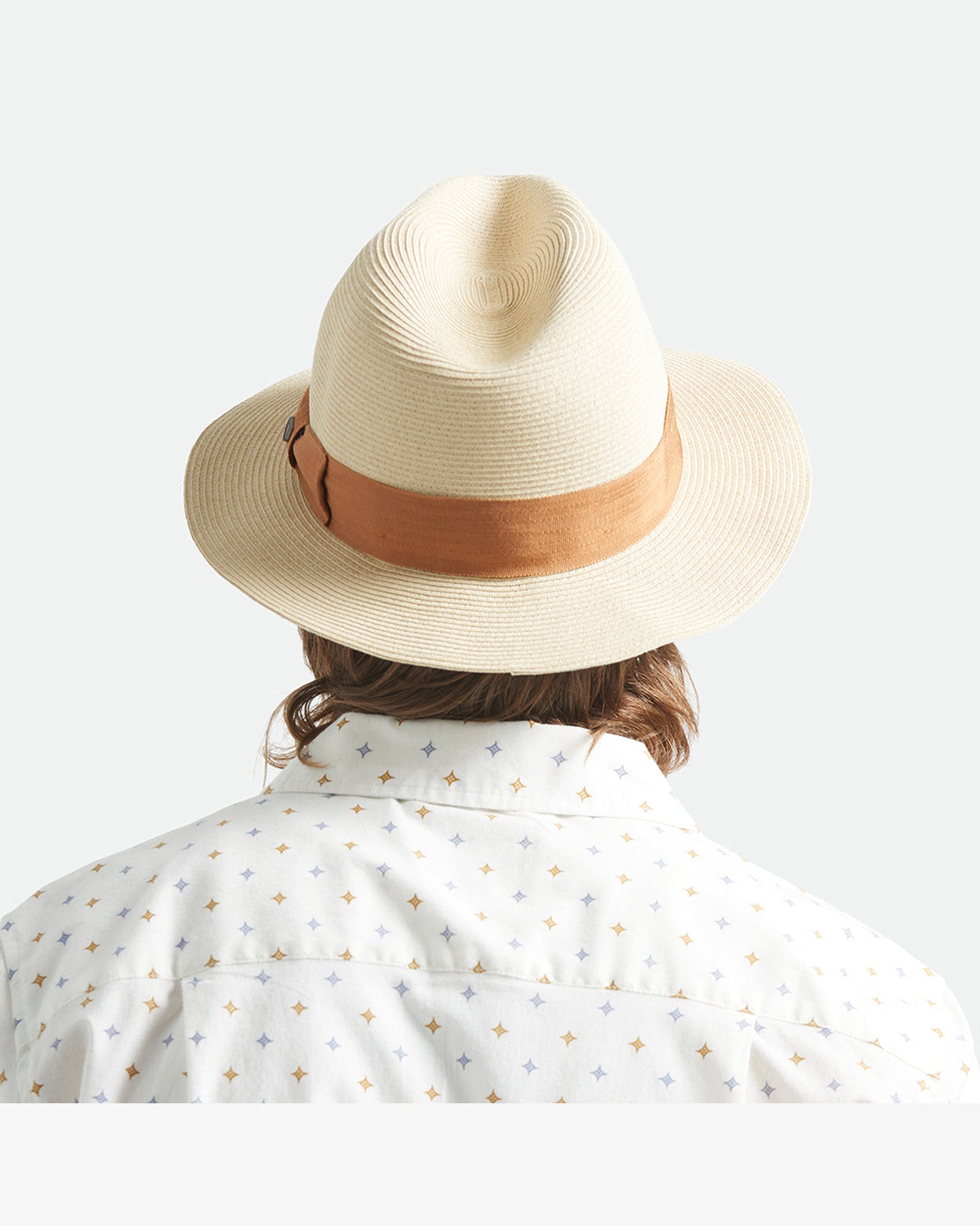ROMA STRAW PACKABLE FEDORA - NATURAL/BRONZE