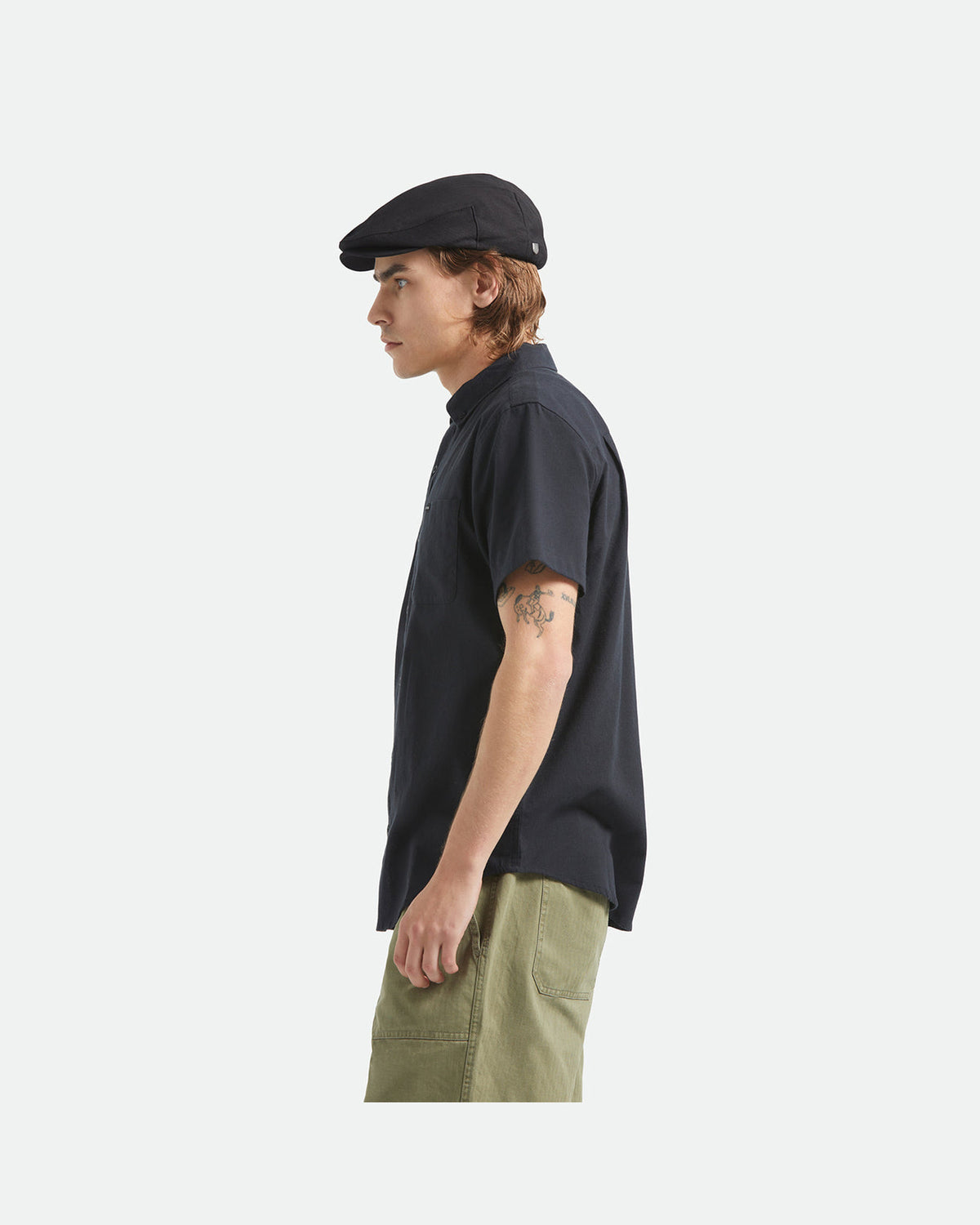 SANFORD OXFORD S/S WVN - BLACK