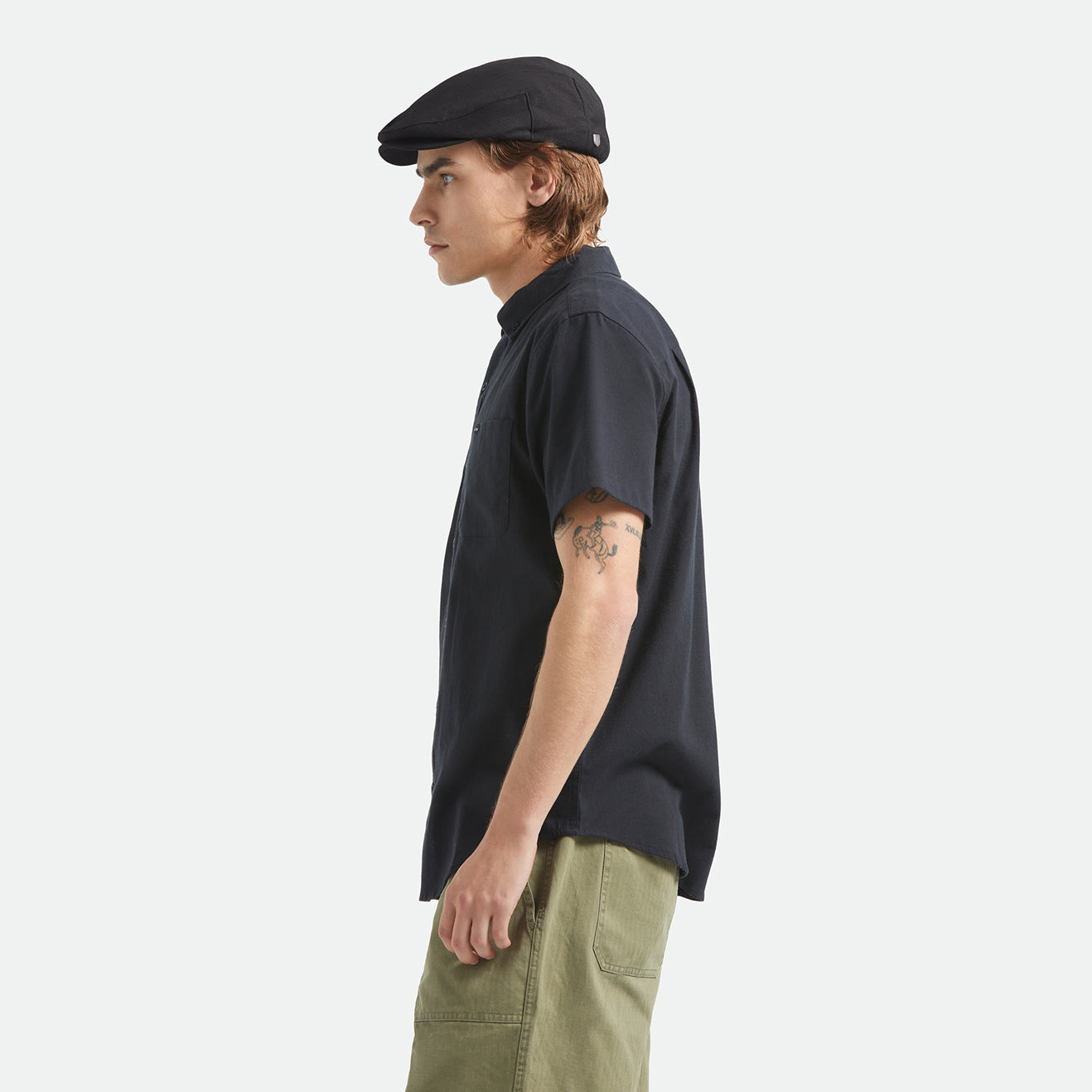 SANFORD OXFORD S/S WVN - BLACK