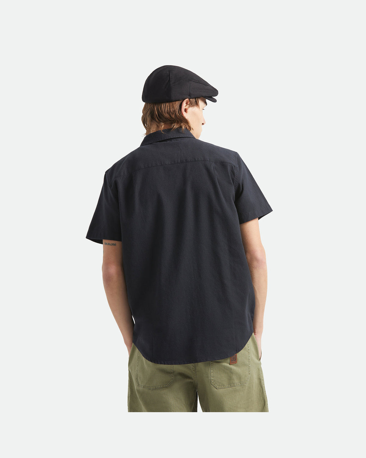 SANFORD OXFORD S/S WVN - BLACK
