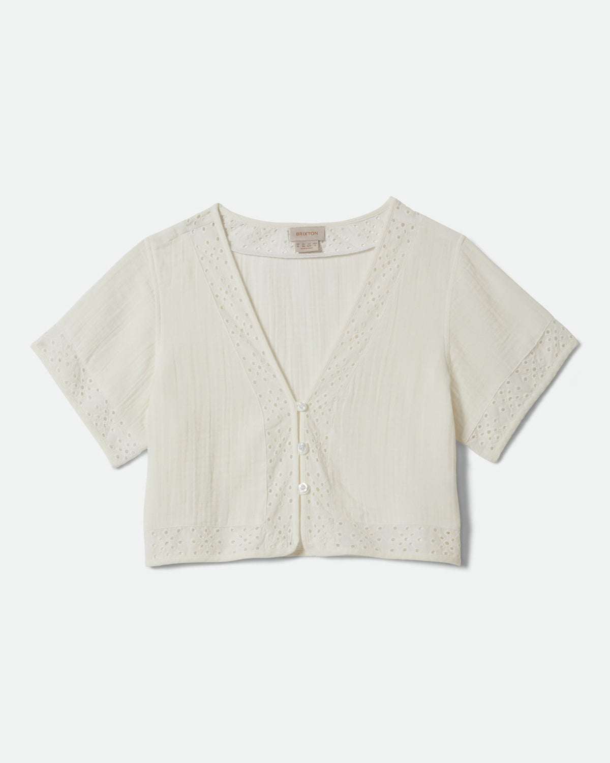 SEASIDE EYELET TOP - OFF WHITE EYELET