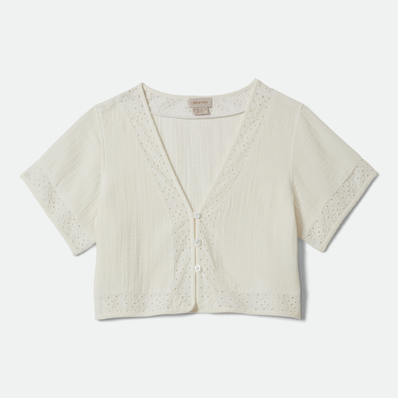 SEASIDE EYELET TOP - OFF WHITE EYELET