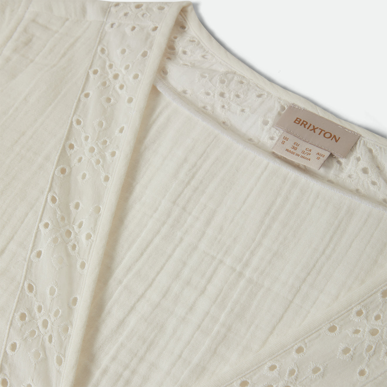 SEASIDE EYELET TOP - OFF WHITE EYELET