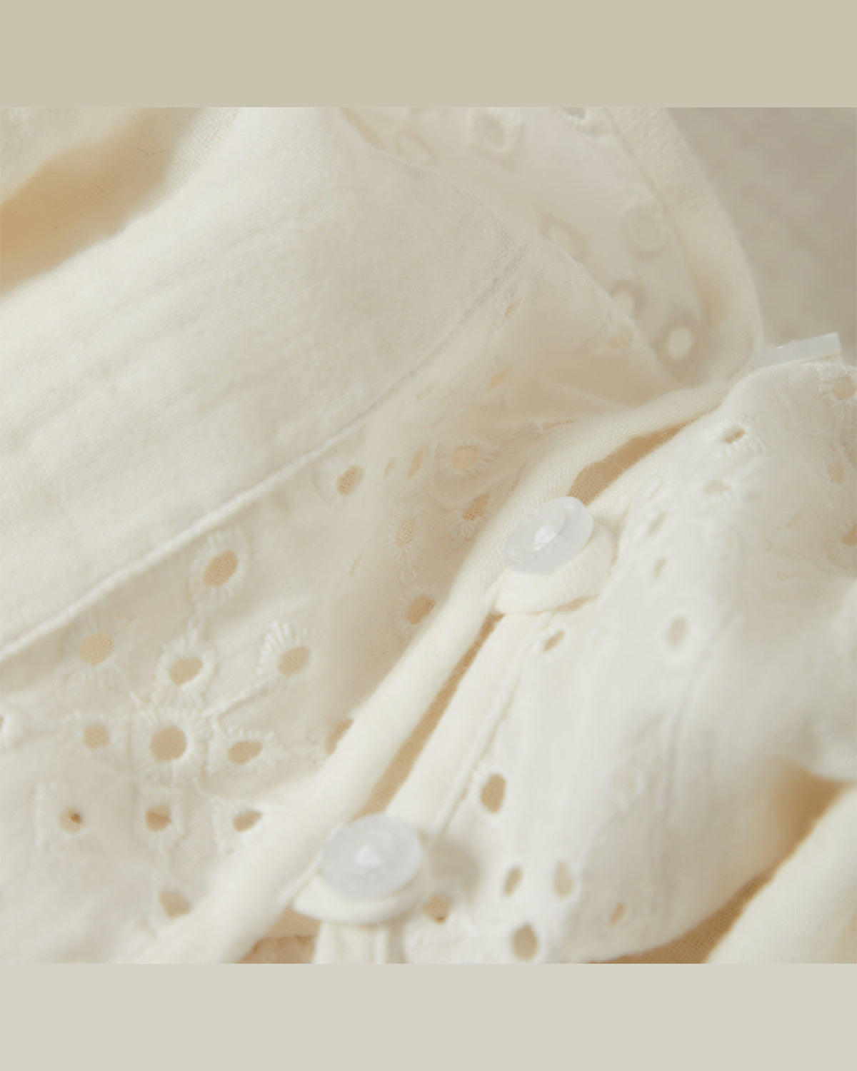 SEASIDE EYELET TOP - OFF WHITE EYELET