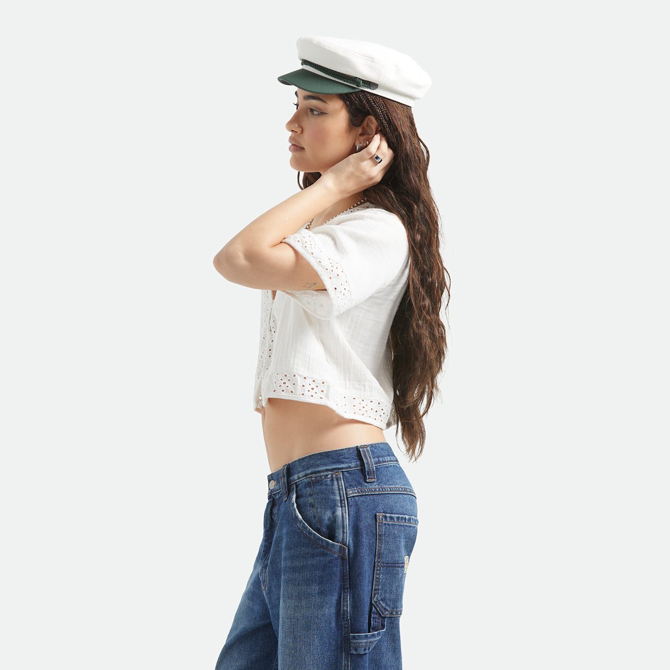 SEASIDE EYELET TOP - OFF WHITE EYELET