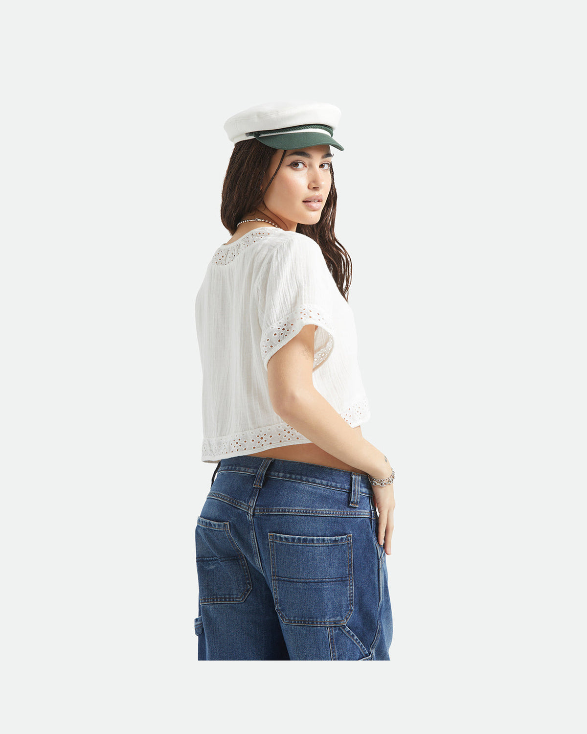 SEASIDE EYELET TOP - OFF WHITE EYELET