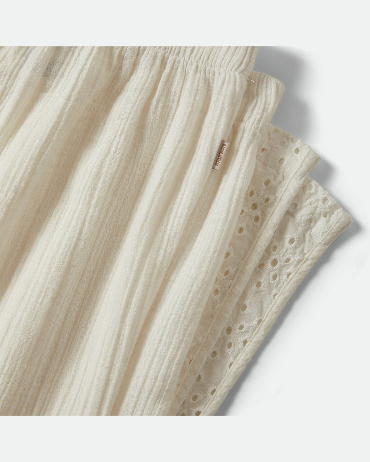 SEASIDE EYELET WIDE LEG PANT - OFF WHITE EYELET