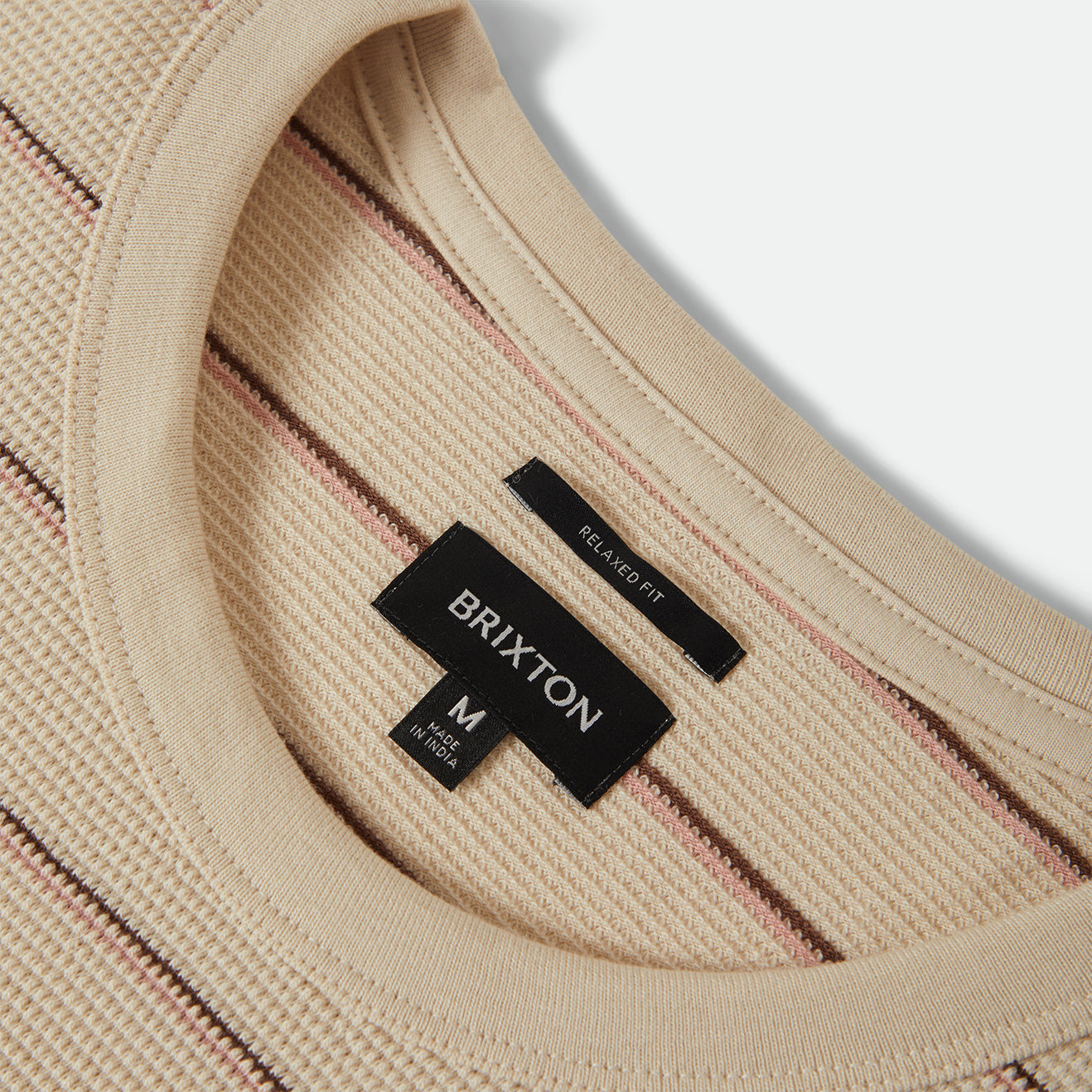 SHIELD PIQUE S/S BOXY KNIT TEE - WHITECAP/SEA FOAM/PINECONE BROWN